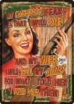 Wife Will Sell Guns Tin Sign