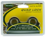 Weaver Quad Lock 1" Medium Scope Rings Black