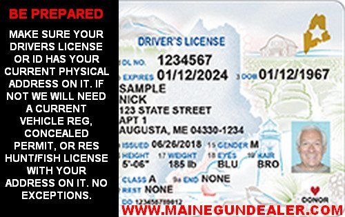 BE PREPARED. If your drivers license does not have your current physical address (not P.O. box) you must have a VALID vehicle registration, concealed carry permit, or hunting / fishing that shows you current physical address.