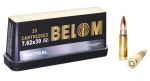 Belom Tactical Ammo 7.62x39 123gr FMJ 20rds Ammo