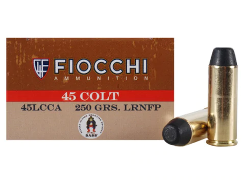 Fiocchi 45lc 250gr LRNFP 50rds Cowboy Ammunition
