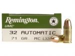 Remington 32 Auto 32acp 71gr FMJ 50rds