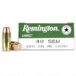 Remington UMC 40S&W 180gr FMJ 50rds