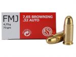 Sellier & Bellot 32 Auto 32acp 73gr FMJ 50rds